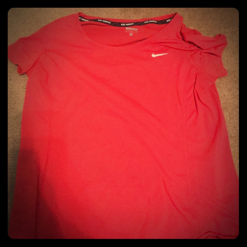 Nike red running shirt. Slightly used